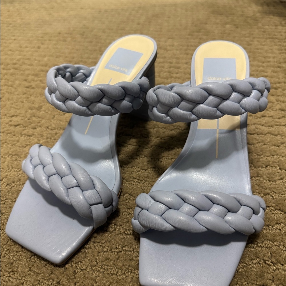 Dolce Vita Braided Sandals - Soft Blue